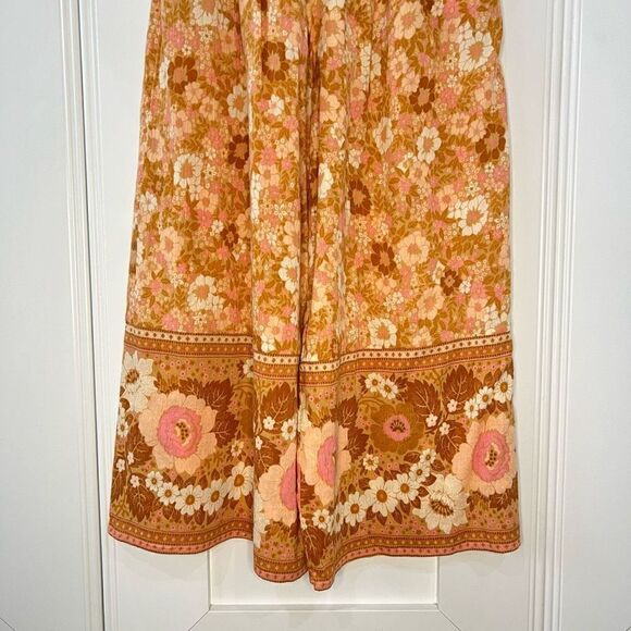 Spell and the Gypsy Collective Anne Jumpsuit Peach Size Medium Organic Cotton - Picture 4 of 10